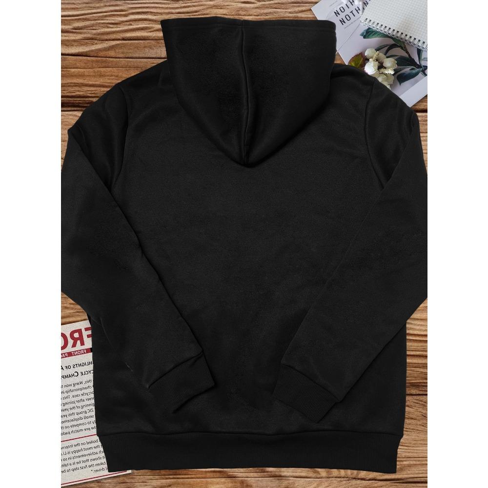 Love Pattern Letter Print Women's Daily Autumn and Winter Comfortable Hoodie Round Neck Women's Long Sleeved Clothing