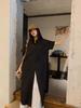 Women's Retro Chic Lace Two-Piece Set: Long-Sleeve Shirt & Wide-Leg Pants