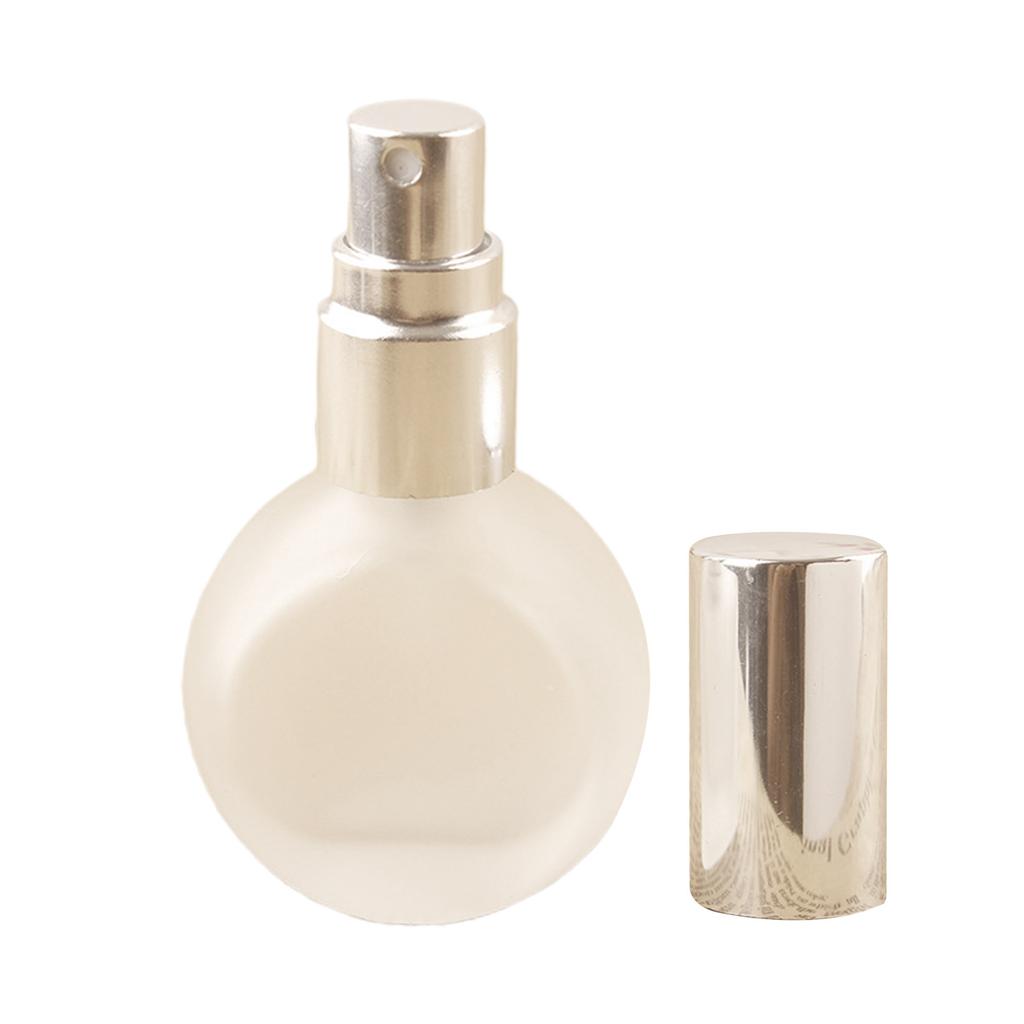 Empty Refillable Dull Polish Glass Bottle Glass Sprayer Bottles Cosmetic Perfume Storage Spray Container for W/ Silver C