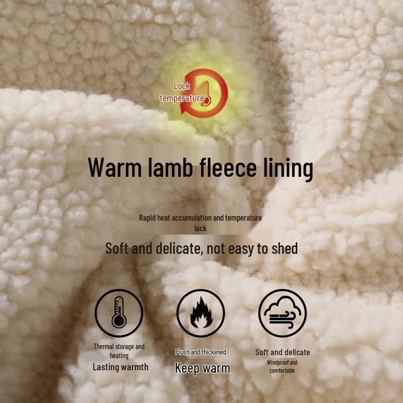 JEANSWEST Unisex Reversible Plush-Lined Padded Jacket