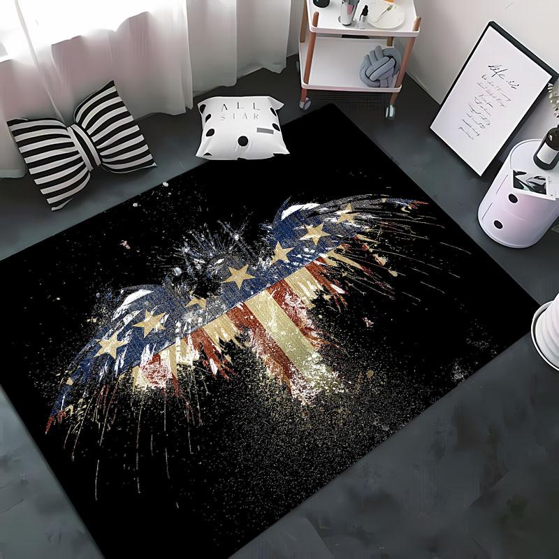 The American Eagle 3D HD Cartoon Area Rug Rugs Living Room Tapete for Bedroom Sofa Kitchen Doormat Decor,Kids Non-slip Floor Mat
