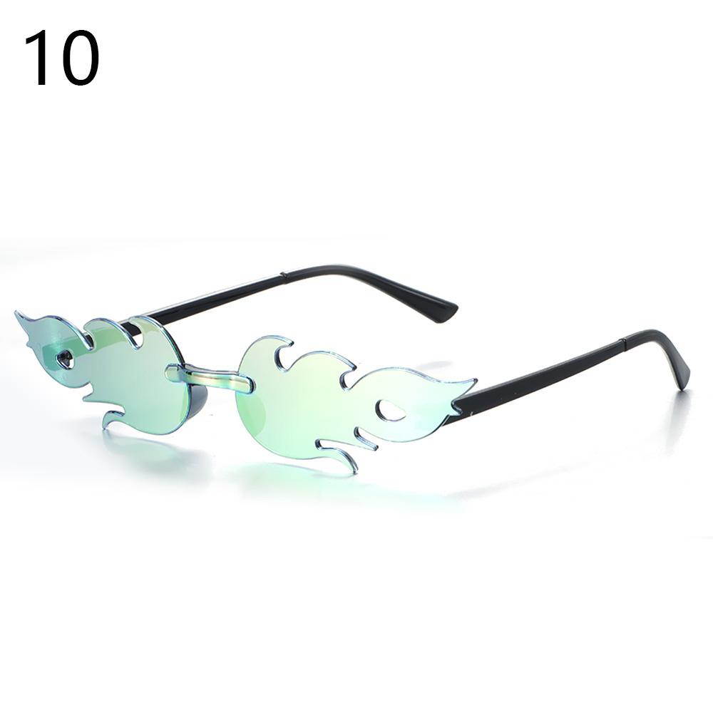 Novel Maple Leaf Shape Sunglasses for Women Metal Rimless Sun Glasses Retro Party Decorative Unique Street Catwalk Prom Eyewear