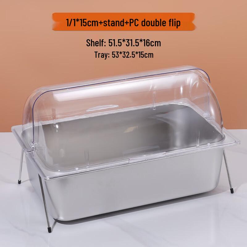 Handun Commercial Transparent Flip-Lid Ingredient Box