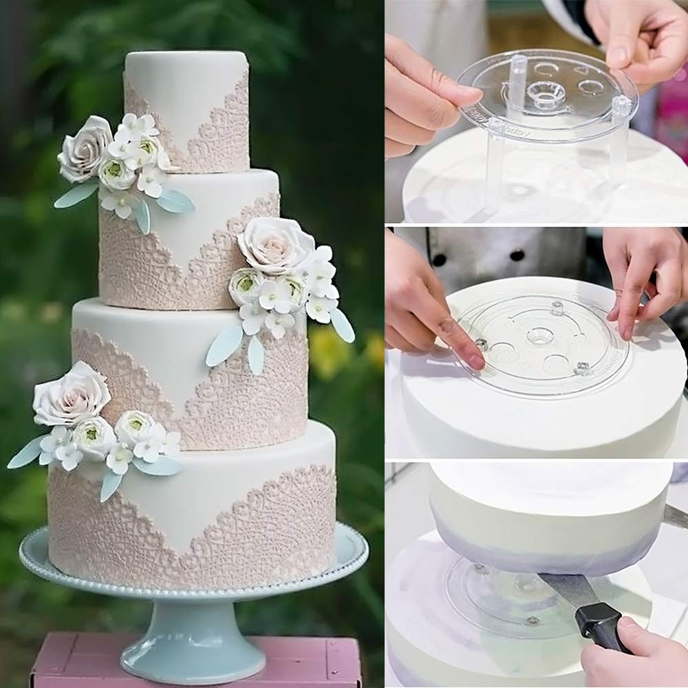 Multi-layer Cake Stand Suspended Gasket Cake Tier Support Cake Dowel Rods Set Cake Stands Support Straw Frame DIY Cake Decor