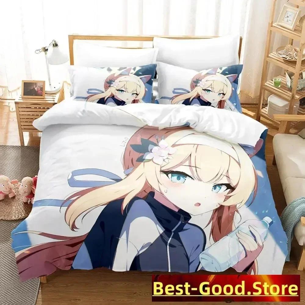 New Nekopara Ova Bedding Set Duvet Cover Sheet Printed Bed Set Pillowcase Bed Full Queen King Size Comforter Bedroom