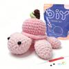 YAMAXIN 1pc Peach Turtle Crochet Kit for Beginners,Crocheting DIY Amigurumi Hook Set with Instruction Manual and Video Teaching