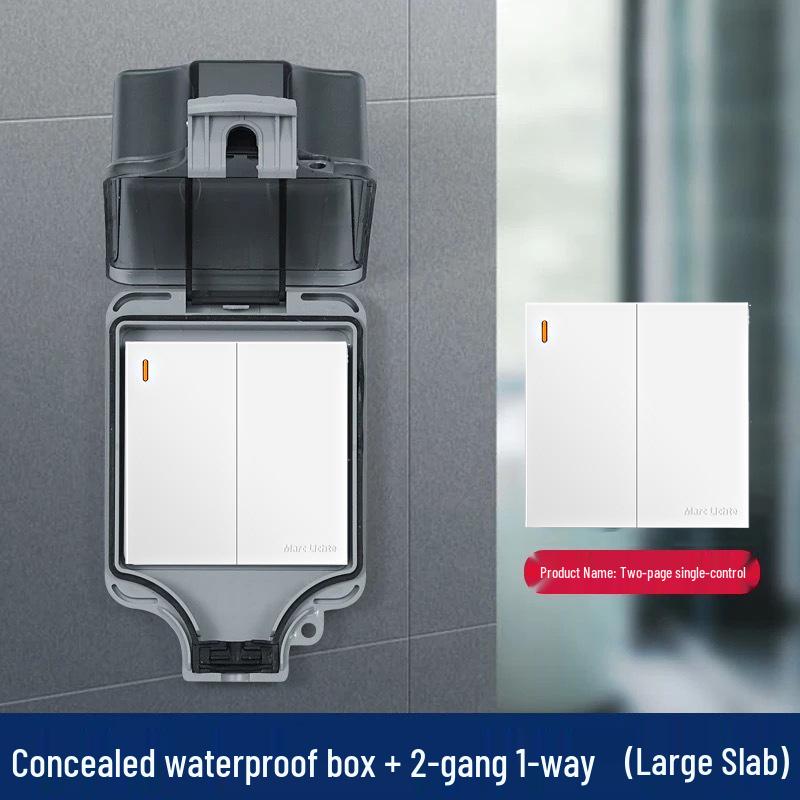 IP66 Wasserdichter Doppel-Steuerschalter mit Spritzwasserschutz-Abdeckung für den Außenbereich, Wandmontage Typ 86 Zwei-fach/Drei-fach.
