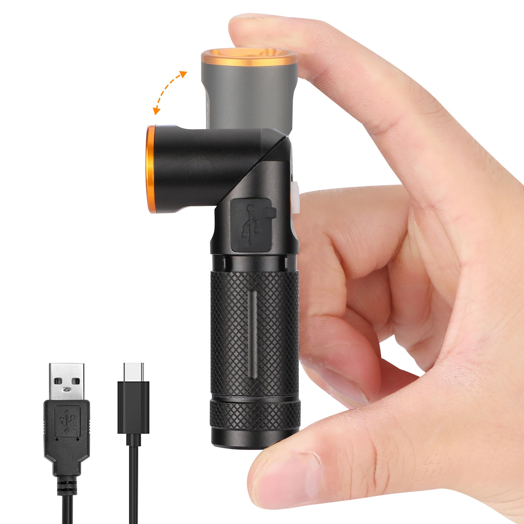 

EverBrite 600 люмен тактический карманный фонарик-ручка с 3 режимами для ночи и чрезвычайных ситуаций, магнитный, перезаряжаемый Type-C, рабочий, чёрный