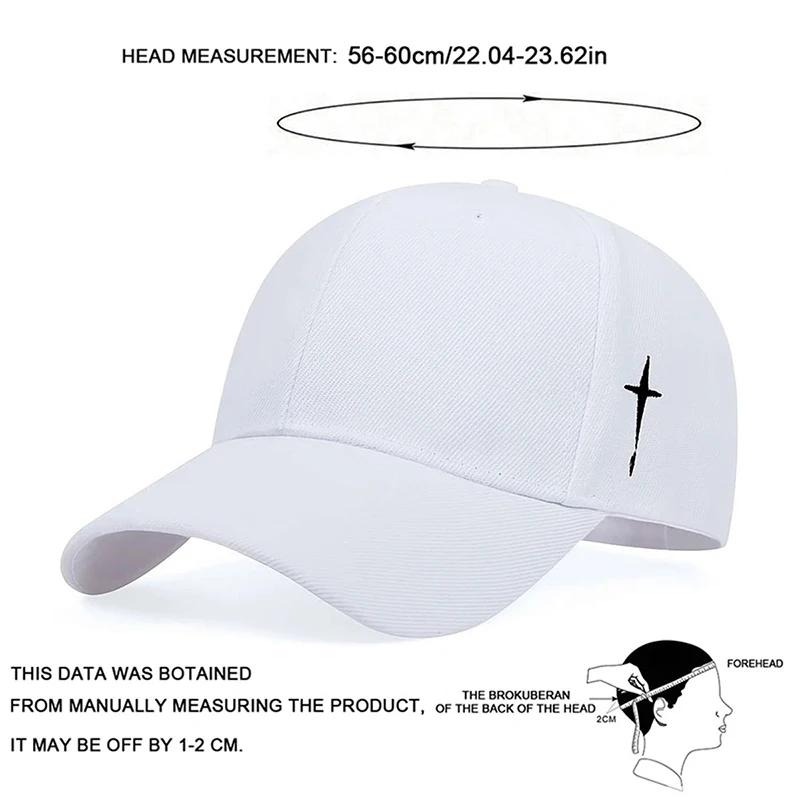 Unisex Cross Embroidery Snapback Baseball Caps Spring and Autumn Outdoor Adjustable Casual Hats Sunscreen Hat
