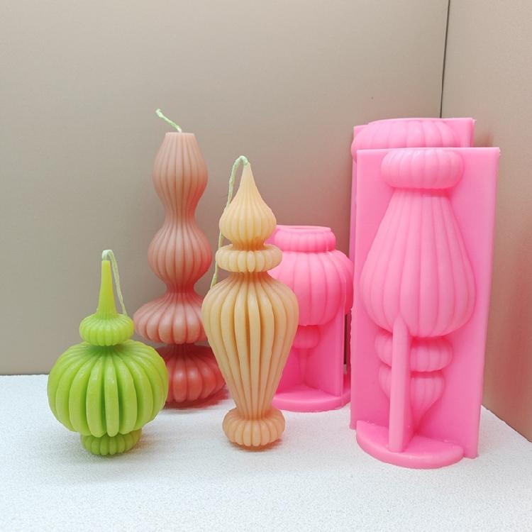 Striped Tower Candle Silicones Molds for Making Candle Soap  Table Ornaments Gypsum Decorations, Epoxy Resin Craft