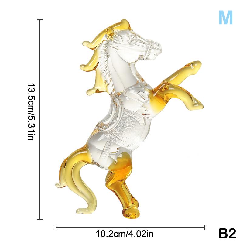 Crystal Horse Figurine 2026 Zodiac Horse Statue Home Desktop Bookshelf Office Ornament Horse Decor Feng Shui Bring Fortune