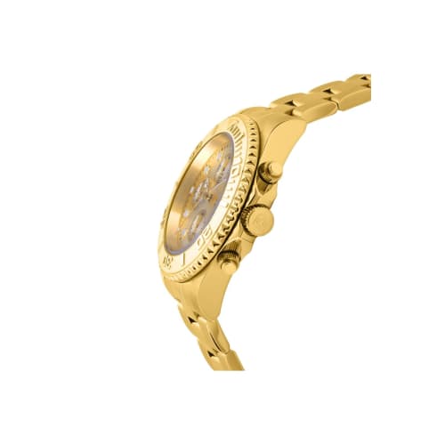 Invicta Pro Diver Quartz Watch, 43.5mm Case, Gold Stainless Steel Strap, Champagne Dial, 1774, Men's, Officially Imported