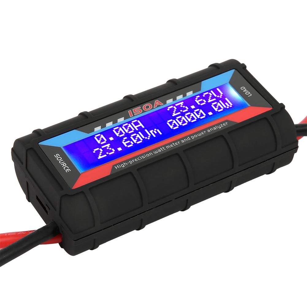 Watt Meter Power Analyzer LCD Digital Tester Volt Amp 150A for RC Model Airplane