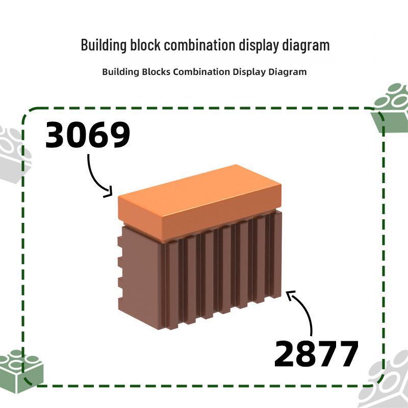Wange Small Particle Building Blocks, Compatible with 3069 Parts, No Hole & 2 Holes, Children's DIY Toy