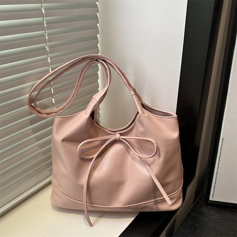 

Корейская милая женская сумочка 2025 новая модная универсальная сумка-тоут с высоким чувством стиля, литературная и повседневная сумочка розовый