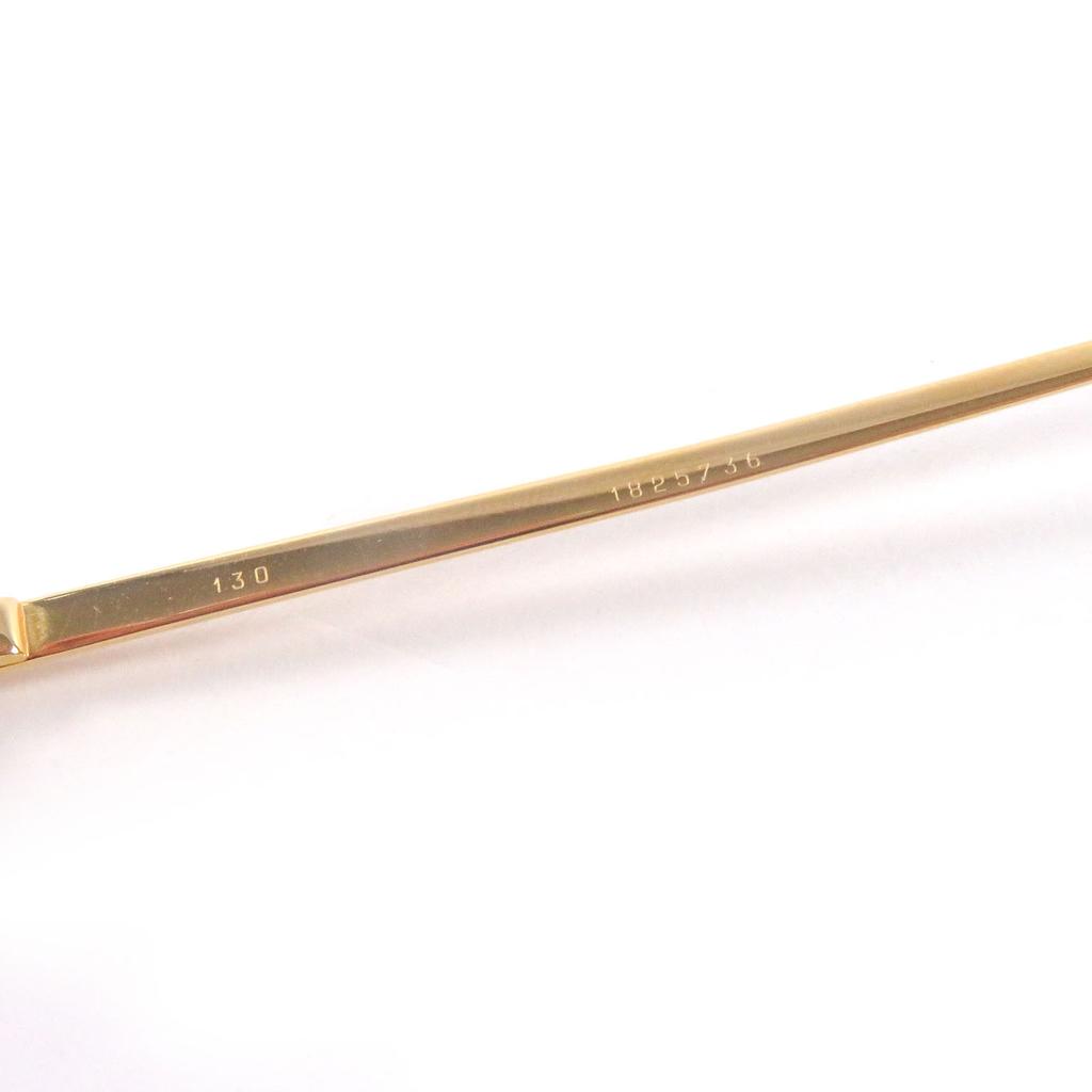 Great Cartier sunglasses Oval Rimless Two-Point gold mens Used