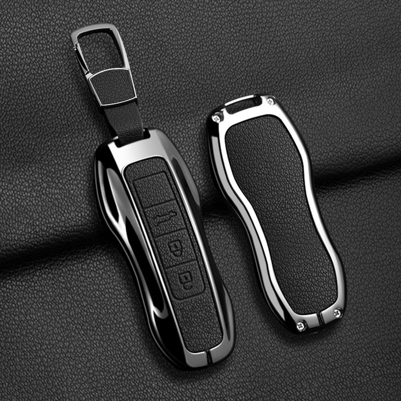 Zinc Alloy Car Key Case Cover Shell Fob For Porsche Panamera Spyder Carrera Macan Cayman Cayenne 911 970 981 991 Car Keychains