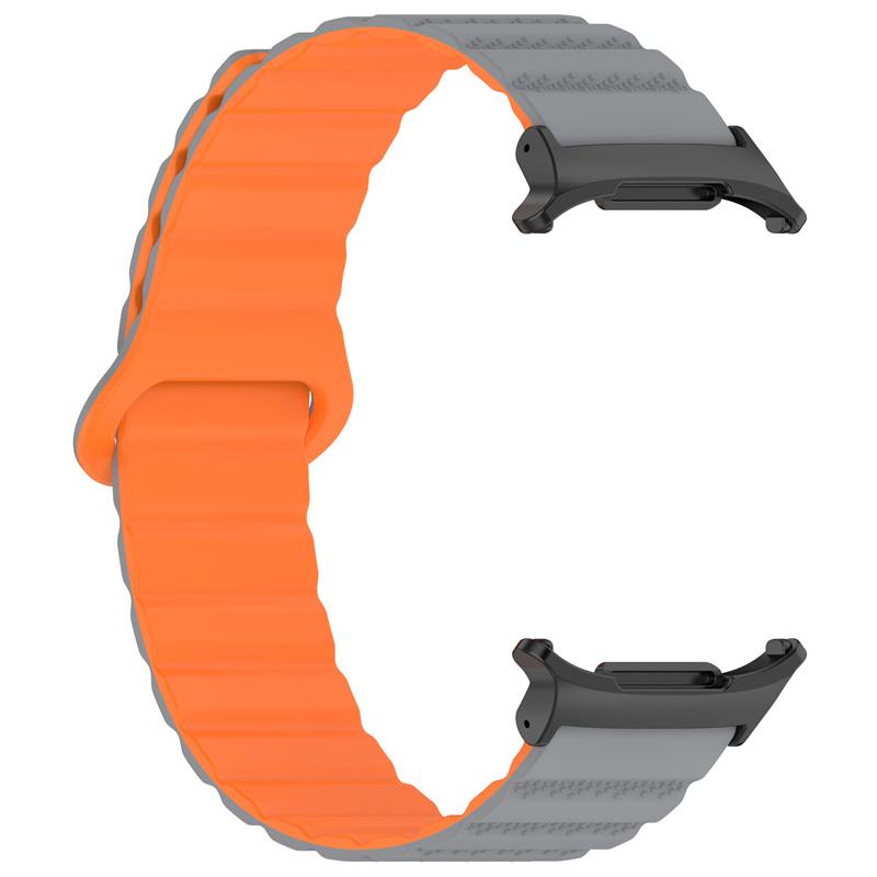 Silicone Sport Band for Samsung Galaxy Watch 7 Ultra 47mm Magnetic Loop Strap for Watch 7 Ultra 47mm No Gaps Curved End Bracelet