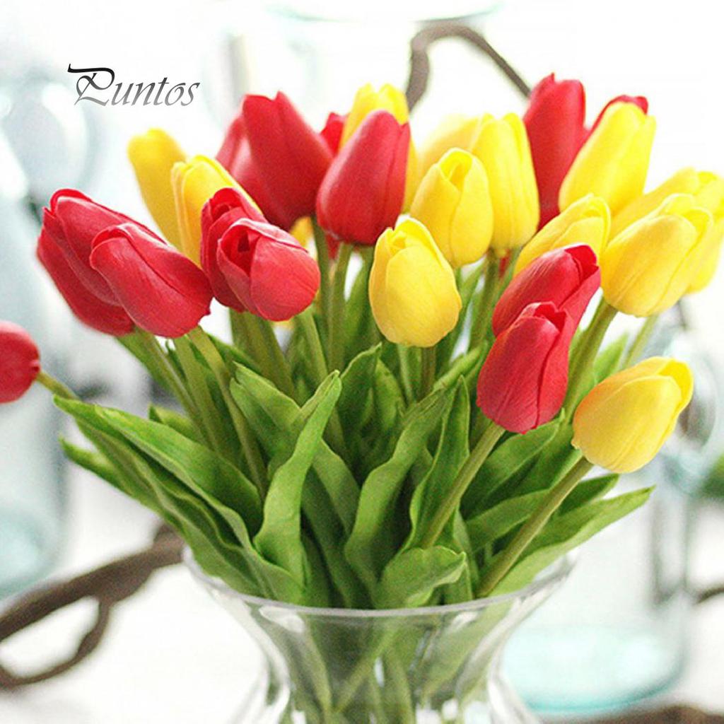 Decorative Life 10Pcs/Set Artificial Tulip Flowers Home Wedding Party Decor Gift Photograph Prop