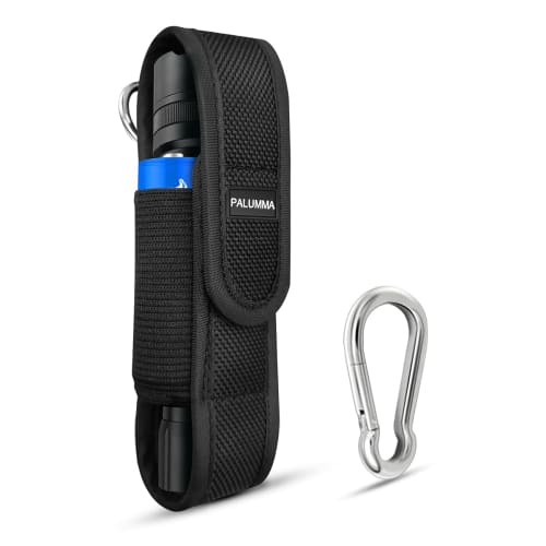 

Palumma Flashlight Holster, Light Pouch, Storage Bag, Case with Nylon Cover, Resilient, Durable, Compact, Portable, for Outdoor and Nighttime Work, Bl