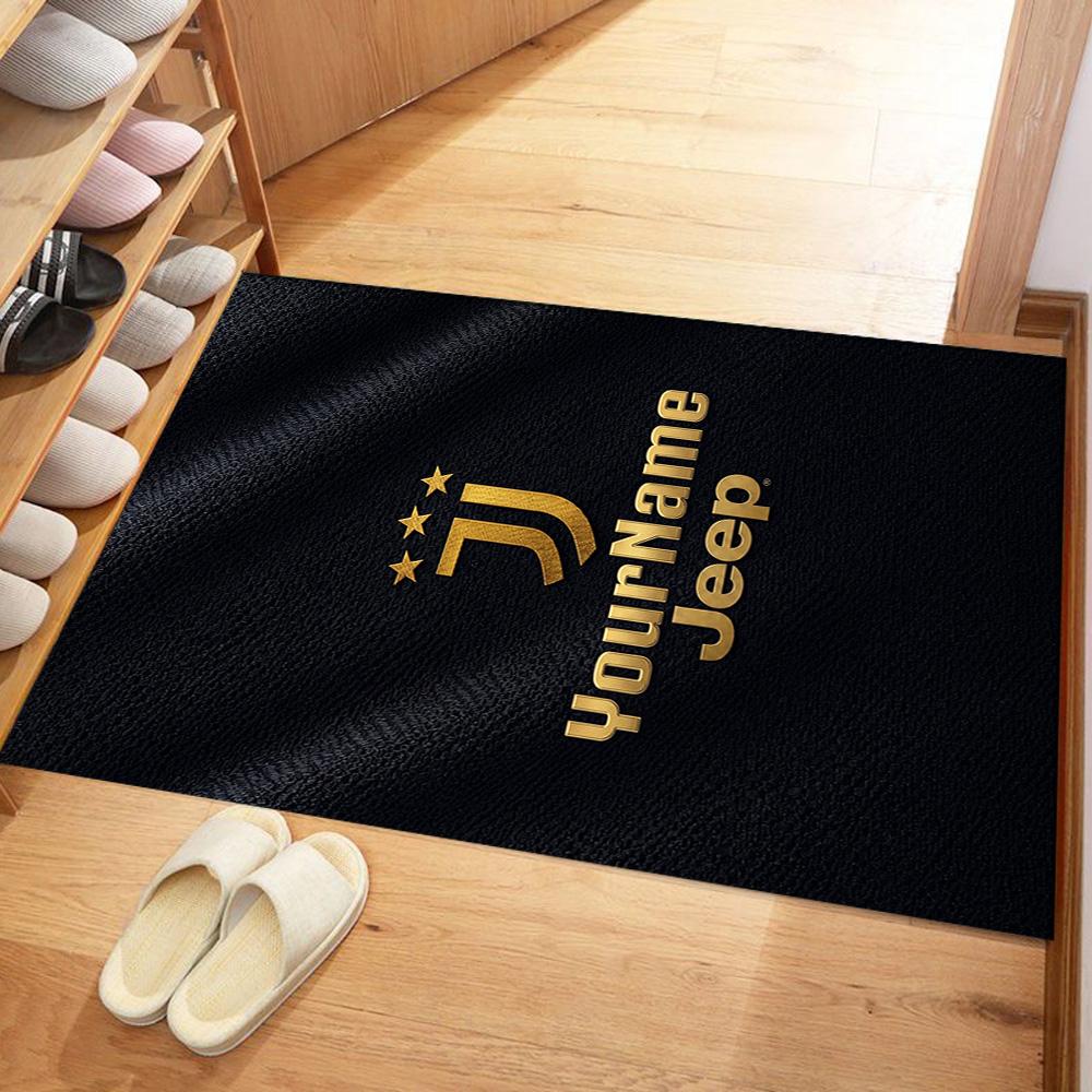Juventus Customizable Name Floor Rug Office Rug Suitable for Bedrooms Hallway Dining Room Foyer Antislip Carpet Decorate Offices Spiritual Gift