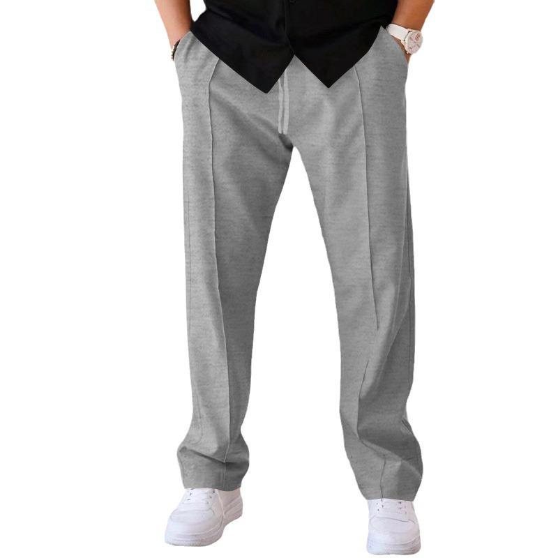 New Trousers Men's Summer Loose Straight Sports and Leisure Trousers American Oversize Long Trousers