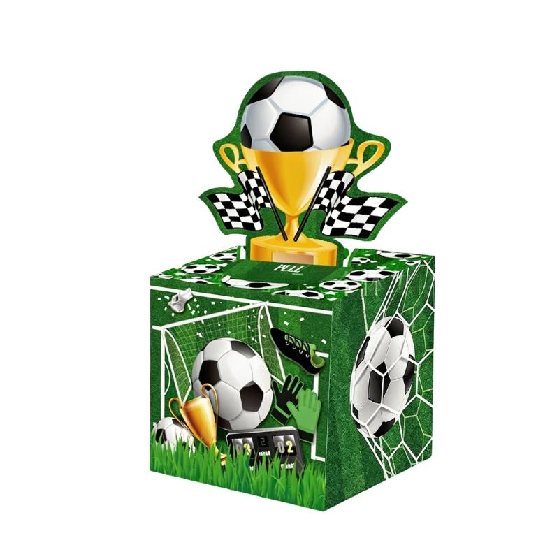 DIY Soccer Party Bill Fun Box With Pull Out Design For Birthday Gifts And Accessories