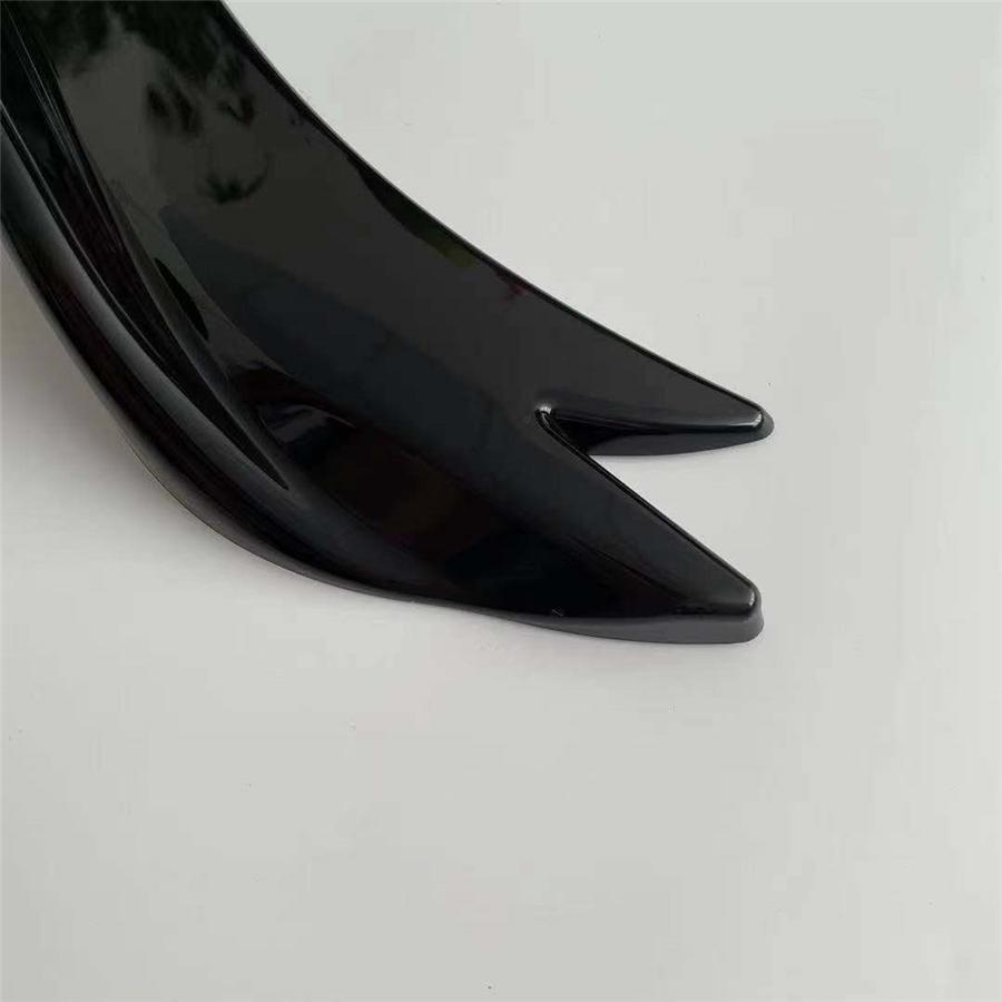 2pcs Universal Car Rear Bumper Lip Splitter Diffuser Spoiler Canard Glossy Black