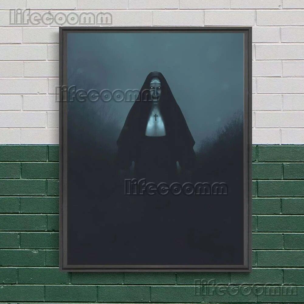

Монахиня, избранная дьяволом, винтажное настенное искусство, демон верующий, холст, боль, злая сестра тьмы и террора, постер и принт, декор без рамки 21*30cm