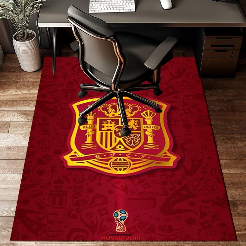 Spanish National Emblem Printed Office Carpet Chair Cushion Entryway Rug, Rugs for Living Room, Bedroom Christmas gifts