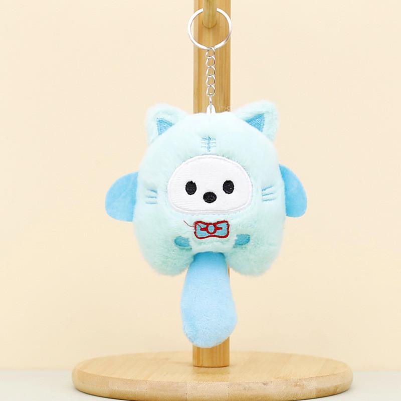 Adorable Sanrio Keychain Plush Toy Kuromi Cinnamoroll Cute Doll Bag Charm