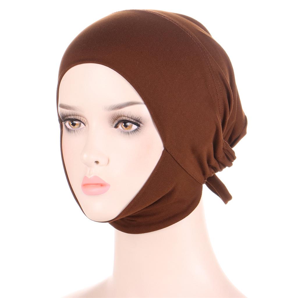 Multicolor Elastic Milk Silk Snood Hat - Adjustable Hair-Hiding Headscarf
