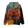 Women's Fashion Long Sleeve Pullover Halloween Print Hooded Pocket Sweatshirt