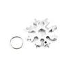 18 In 1 Stainless Steel Snowflake Multi tool Keychain Hand Outdoor Tools