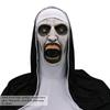 Halloween Nun Horror Mask Cosplay Scary Latex Masks With Headscarf Full Face Helmet Halloween Party Props