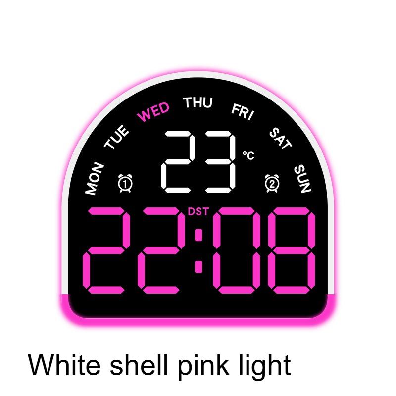 Nordic LED Display Electronic Alarm Clock Creative Ambient Light Multi-functional Decorative Table Clock Bedroom Wake-up Watch