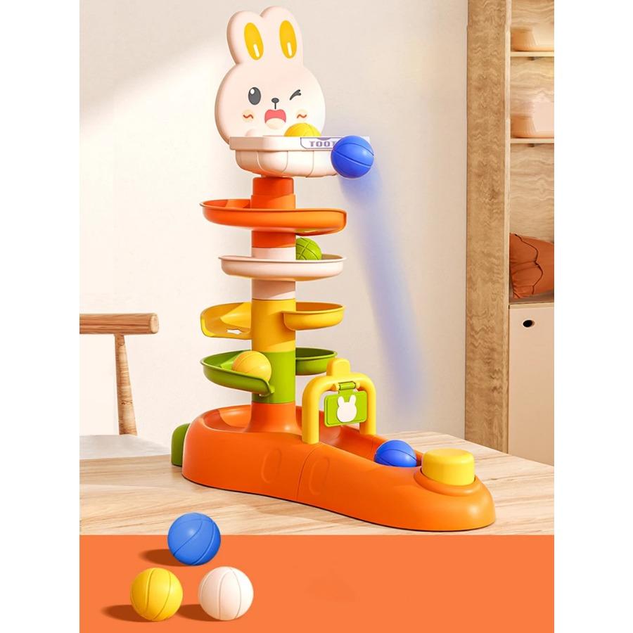 Ball Drop Toys for Toddler Montessori Stacking Tower Toy Baby Development Games Educational Learning Activity Birthday Gift