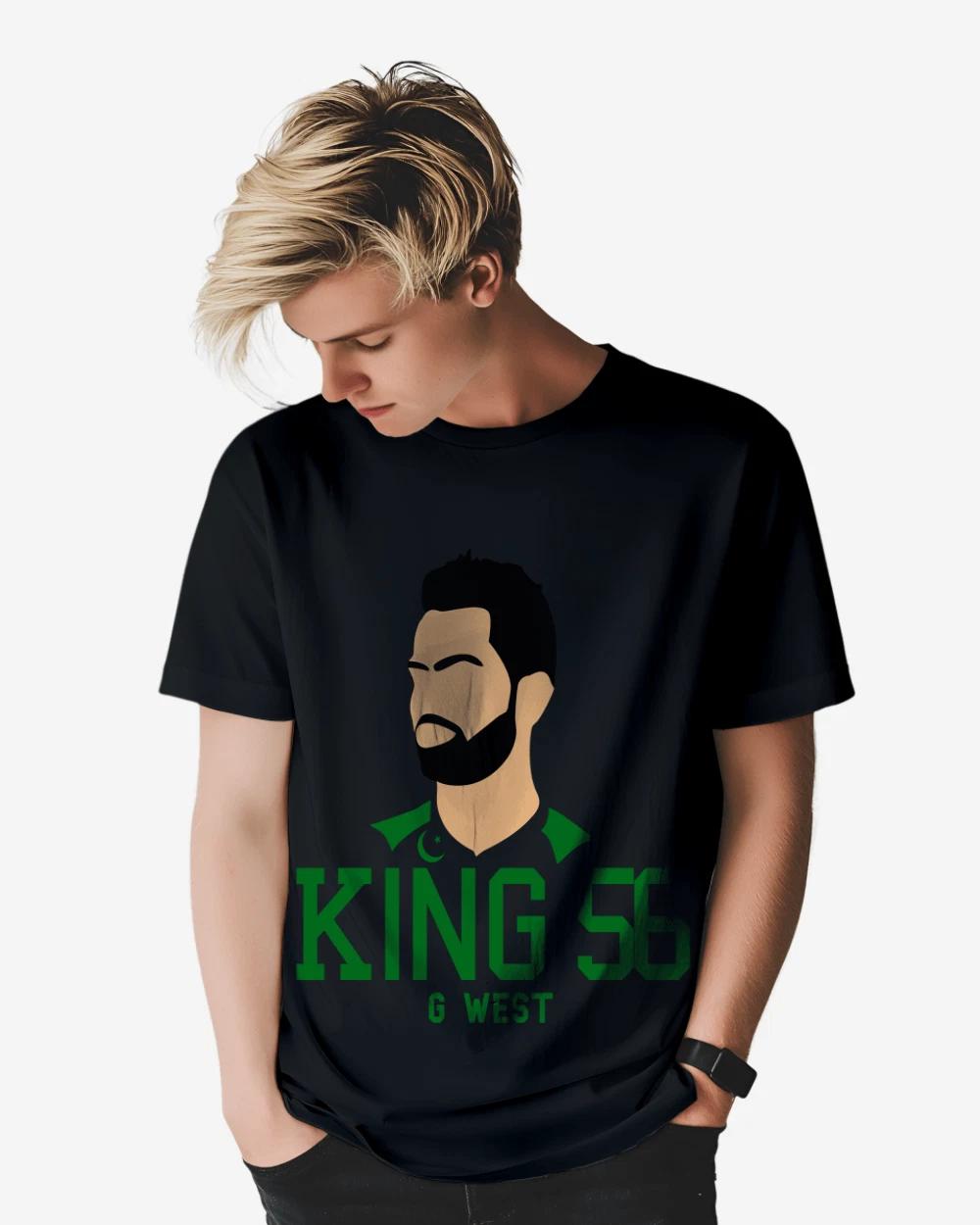 G West Cricket King 56 Black T-Shirt M