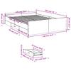Bed Frame with Drawers Concrete Grey 135 x 190 cm Engineered Wood