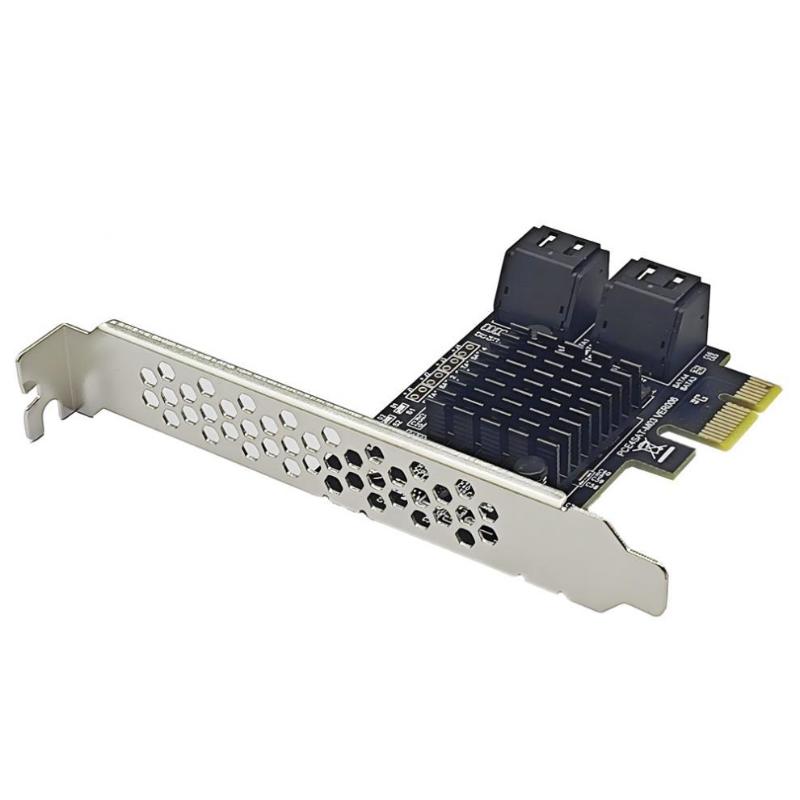 1Pcs 6Gbps Sata 3.0 To Pci-E 1X Adapter Expansion Card 4 Port Computer Card Connectors Sata Iii Pcie Card