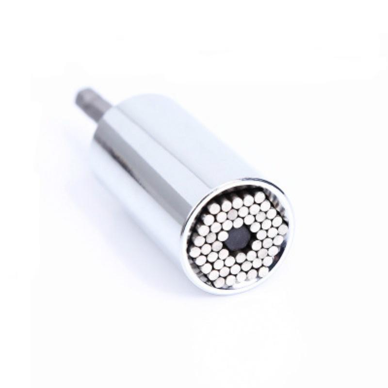Multi Universal Ratchet Socket 7-19mm Power Drill Adapter Torque Wrench Head Set Sleeve Spanner Key G