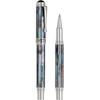 Xezo Fine Point Rollerball Black Mother Of Pearl Platinum Plated Serialized