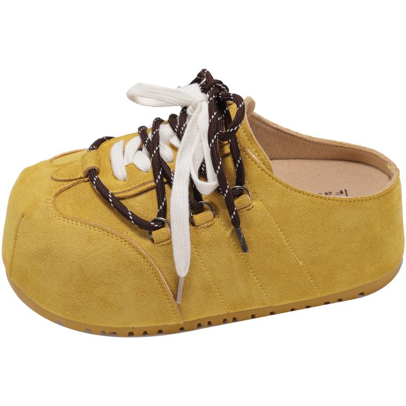 

Fashion Casual Sneakers Woman Flats Shoes Slippers Platform Sandals Mules 2025 Designer Summer Lace Up Walking Loafers Women s Sneakers 40 жёлтый
