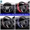 Auto-Lenkrad-Dekor Griffschutz Abdeckung Zierleiste Passend für Cadillac XTS XT4 XT5 XT6 2015 - Kohlefaser-Optik Zubehör
