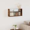 Magazine Shelf Smoked Oak 60 x 12 x 30 cm Wood Based Material