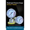 Xin Tester 0-2.5Mpa Air Glycerol Free Pressure Gauge Dia 60mm Stainless Steel Diaphragm Oil water Hydraulic Gauge YTP60