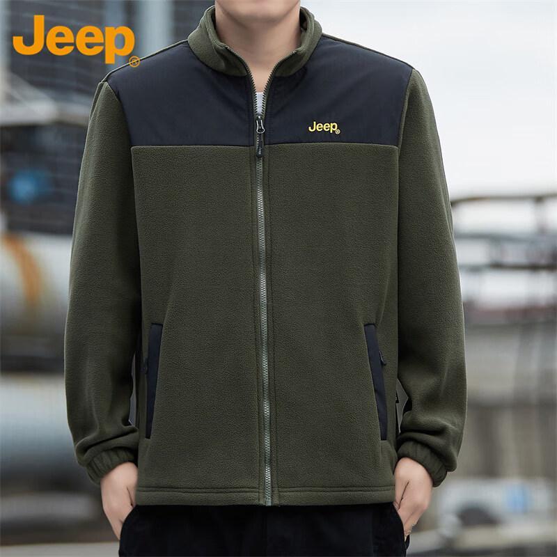 JEEP Men's Autumn/Winter Fleece-Lined Jacket