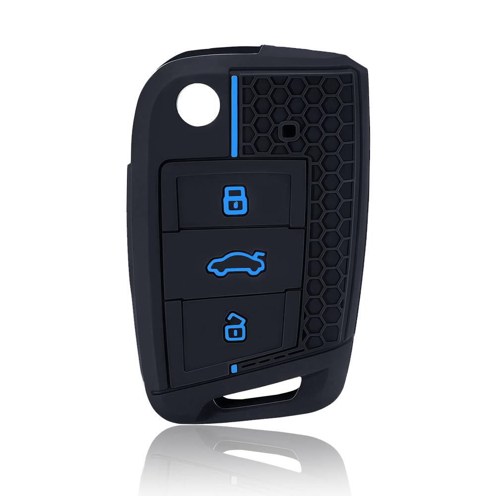 For VW Golf 7 GTI POLO T-Cross Touran Tiguan Skoda Octavia Rapid Kodiaq Fabia Seat Ibiza Leon Car Key Case Cover Remote Fob