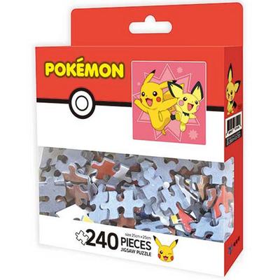 Yerimdang Pok?mon Fancy Puzzle, 240 peças, Quebra-cabeça Pichu e Pikachu, Jogos Infantis, Brinquedos Educativos