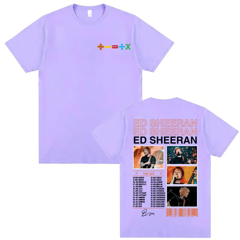 Ed Sheeran Tour 2025 Graphic Tee Shirt Unisexs Retro 90s Hip Hop Pop Music Tshirt Unisex Summer ONeck Tops Short Sleeve T Shirts